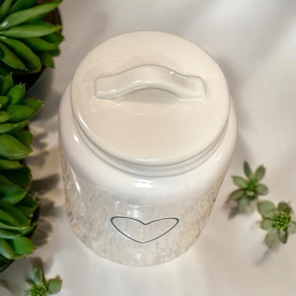 Rae Dunn Storage Heart Canister Mint Condition Canister Love Cookie Jar Storage - Picture 6 of 10